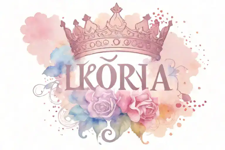 Lorna Name With Crown Of Queen Right Side