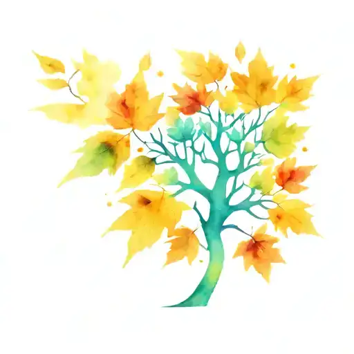 Tree Of Life Falling Leaves