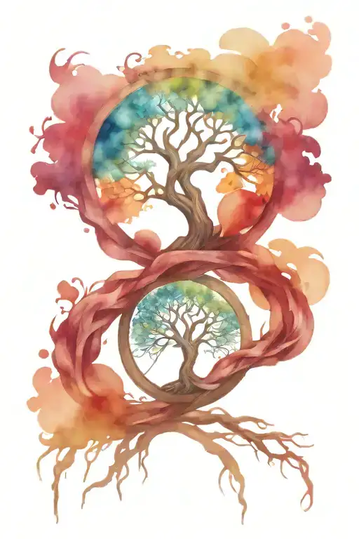 Memento Mori Memento Vivere Tree Of Life Intertwined