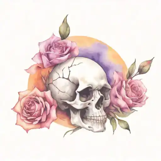 Circle Arms And Skull