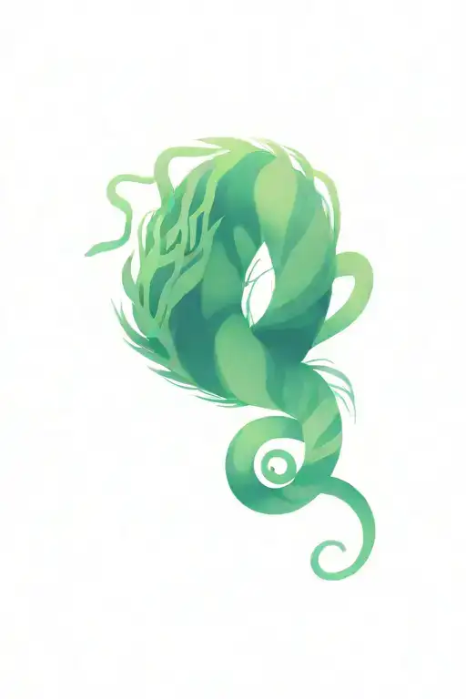 An Upright Snake With Tiger Stripes In The Scales And Horns