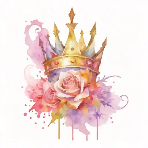 A Crown With A Sword Through It On The Top