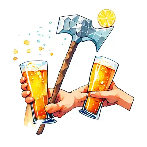 Minecraft Diamond Pickaxe Best Friends Toasting Drinks