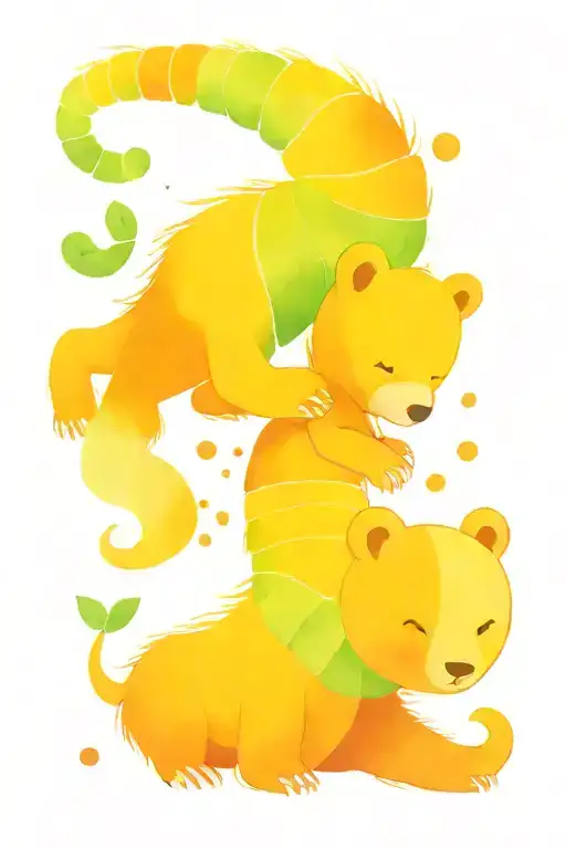 Hungry Caterpillar Crawling And Baby Bear