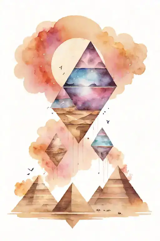 Pyramids With Alien Ship