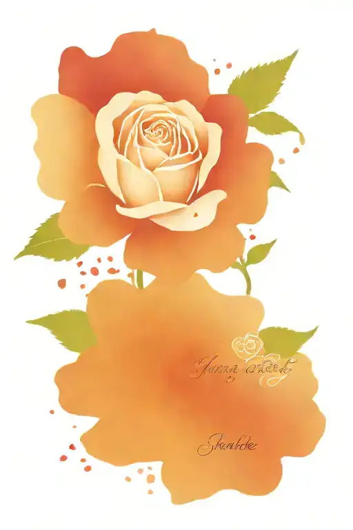 Rose With Falling Pedals With Name Written