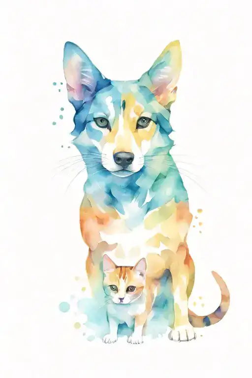 Futuristic Cat And Dog