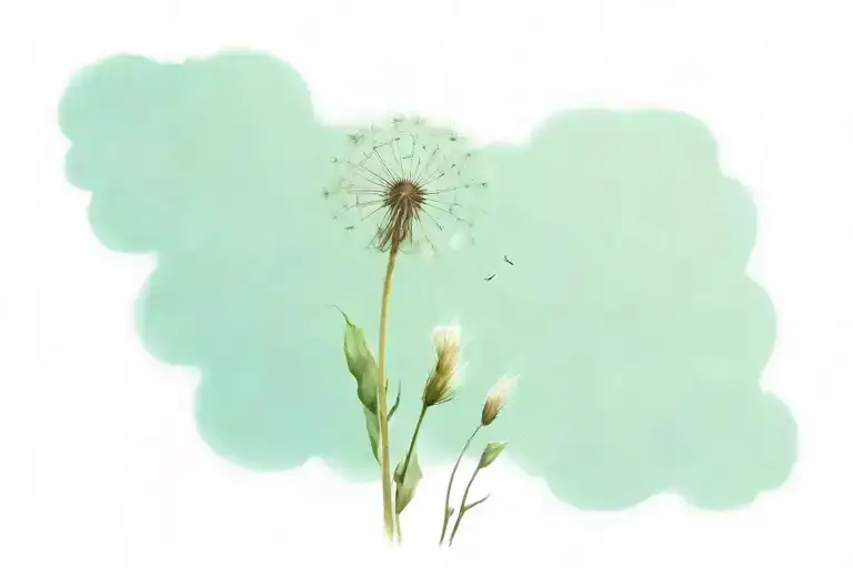 Dandelion Fluff Blowing Away Seen