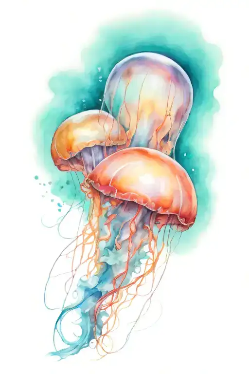 Realism Jellyfish Floating Gracefully