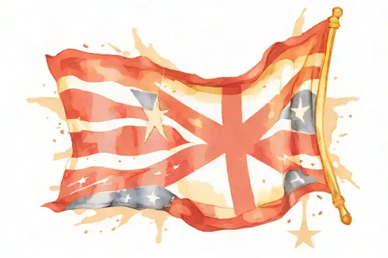 Christian Puerto Rico Flag Inside