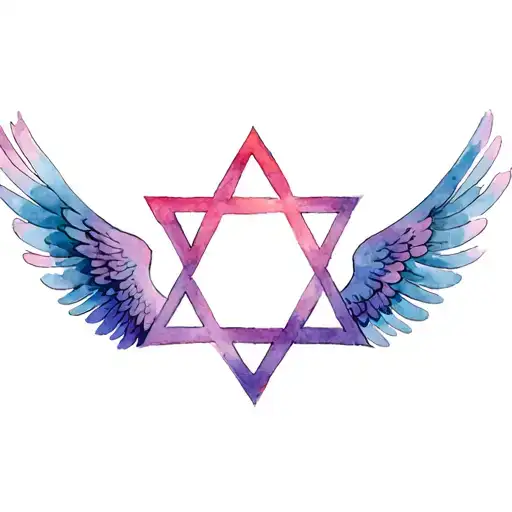 Star Of David With Wings