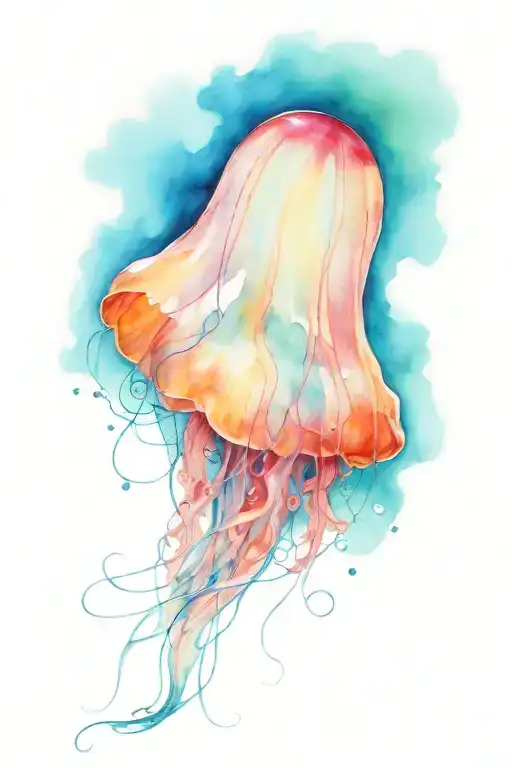 Realism Jellyfish Floating Gracefully