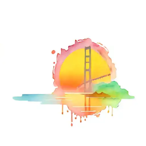 Rainbow Bridge Over Water