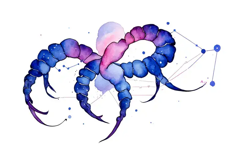 Cancer With Aries Constellation Intertwined