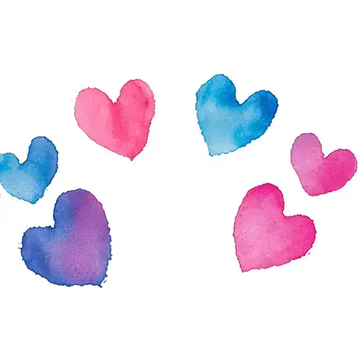 Pawprint Color Hearts