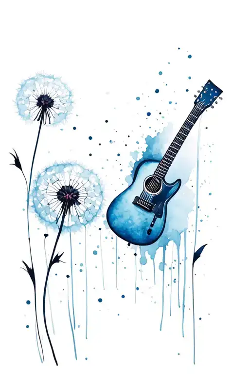 Guitar And Dandelion Transforming