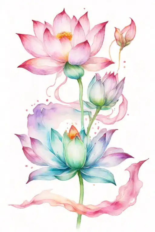 Cancer And Lotus Flower Growing