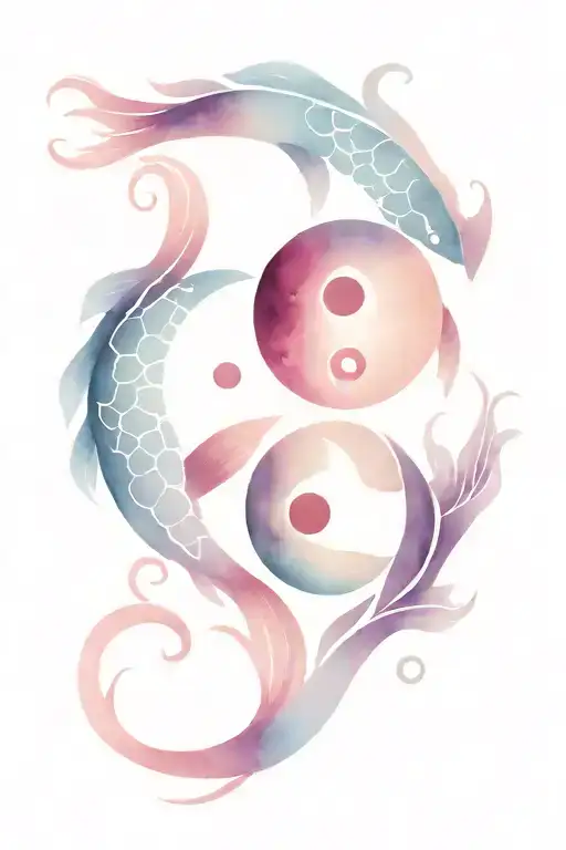 Fish Yin Yang Symbol Formed