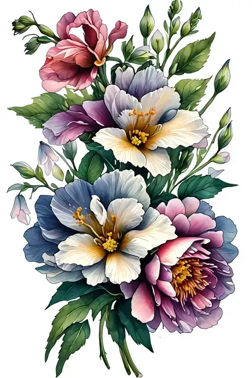 Honey Suckle Gladiolus Peony Snowdrop Peony Rose Flowers