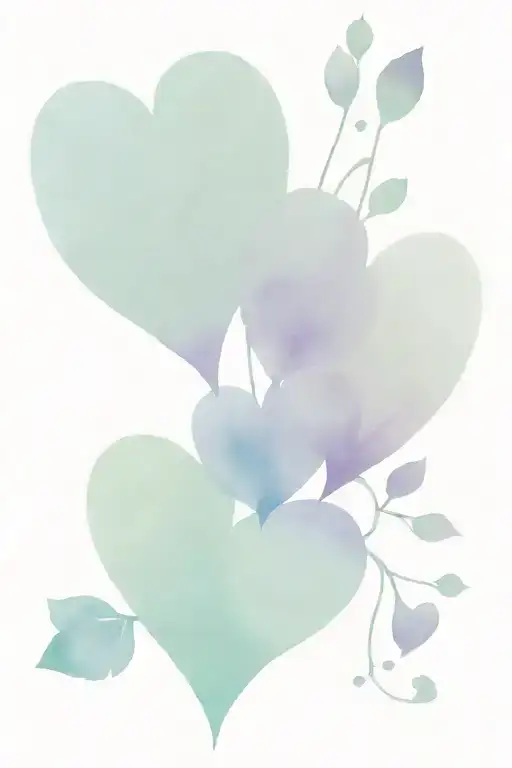 Hearts Purple Floral