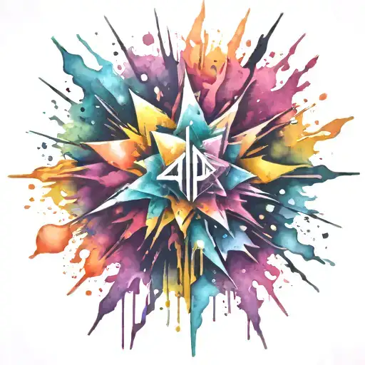 Spray Painted Explosion Punk Themed