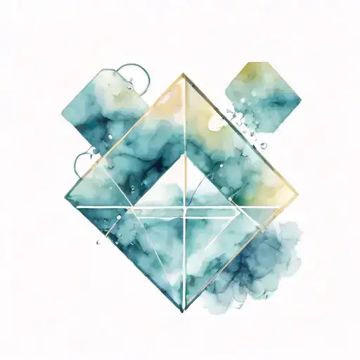 Space Geometric Diamond Shaped Line