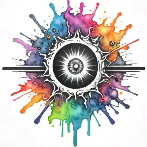 Colorful Black Hole Exploding Punk Themed