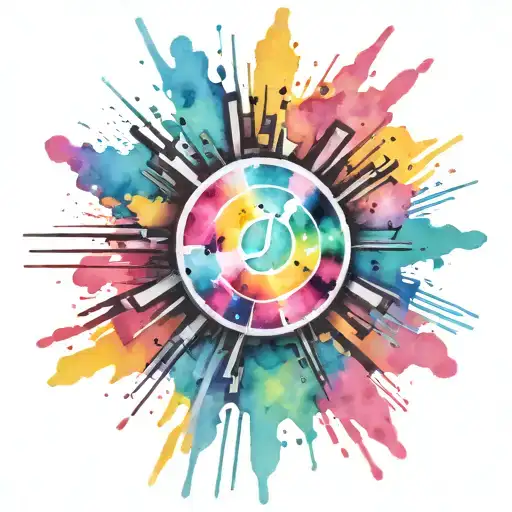 Spray Painted Circular Explosion Punk Themed