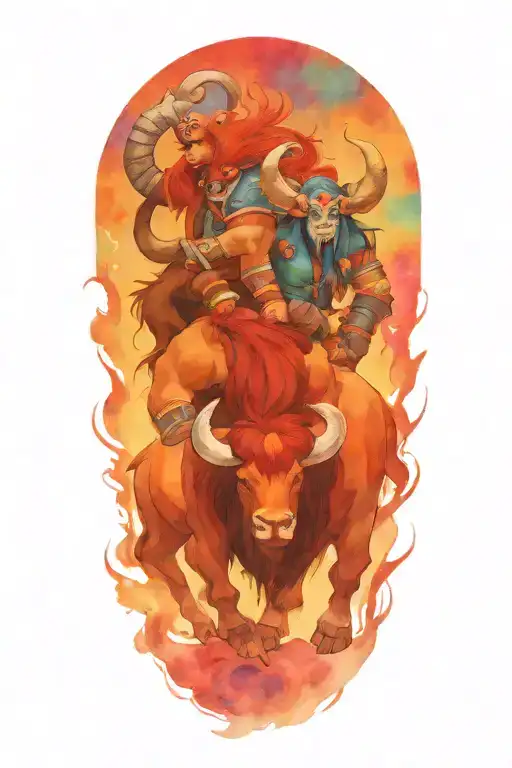 World Of Warcraft Male Tauren With A Female Alien