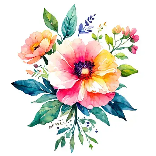 April & July Birth Flower Intertwined