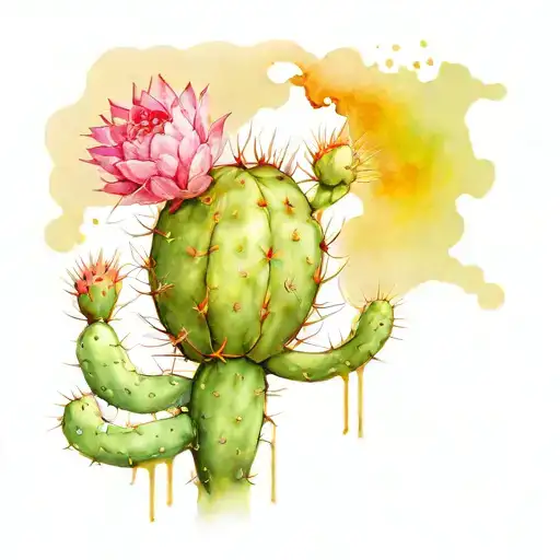 Cactus With A Sprout On The Top