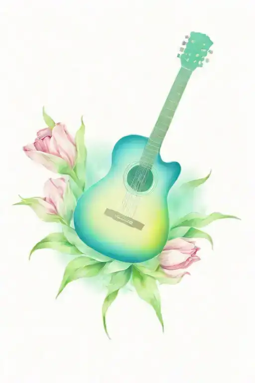 Guitar And Tulips