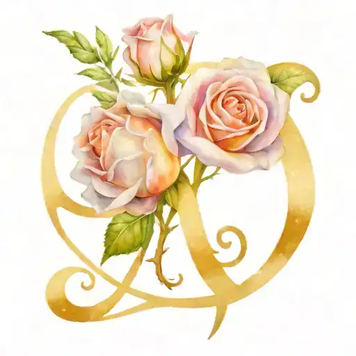 Lavender Flower And A Rose With Gemini Sign Incorporated