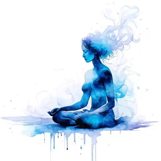 Mediating Abstract Figure With Smoke Like Flow