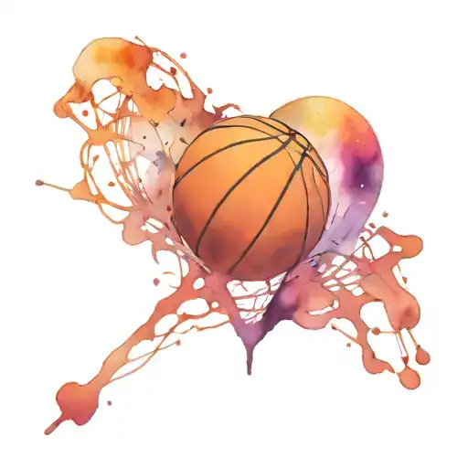 Basketball With Heart Shape Broken By An Acl Crack Bones With Peace Within