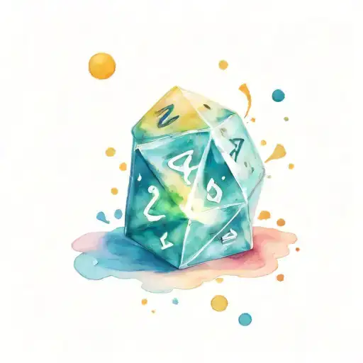 Twenty Sided Dice Surrounded By Other Dice