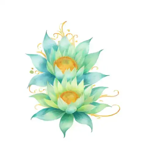 Sunflowers And Lotus Flower Blooming