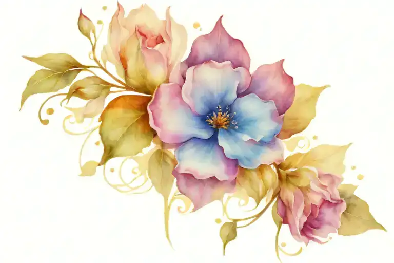 Blue And Purple Watercolor