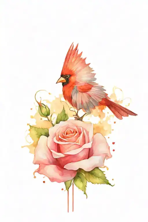 Rose Butterfly Cardinal Flying