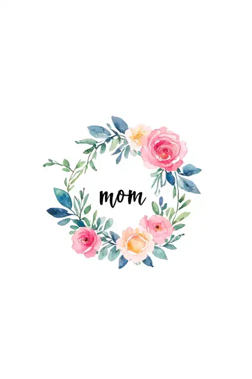 Hexagon Pattern With Floral Mom Baby