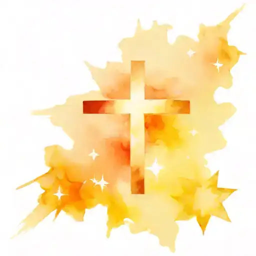 Star And Cross On Neck