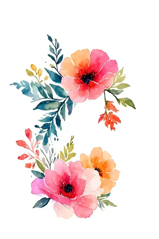 Floral Mom Baby Boy Looking