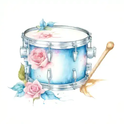 Drum With Rose Made