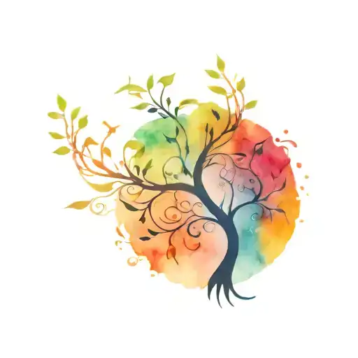 Tree Of Life Intertwined With Musical Notes