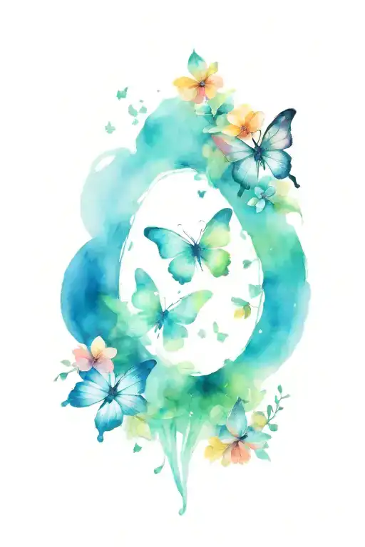A Whimsical Design Combining Disney Characters With Butterflies And Flowers