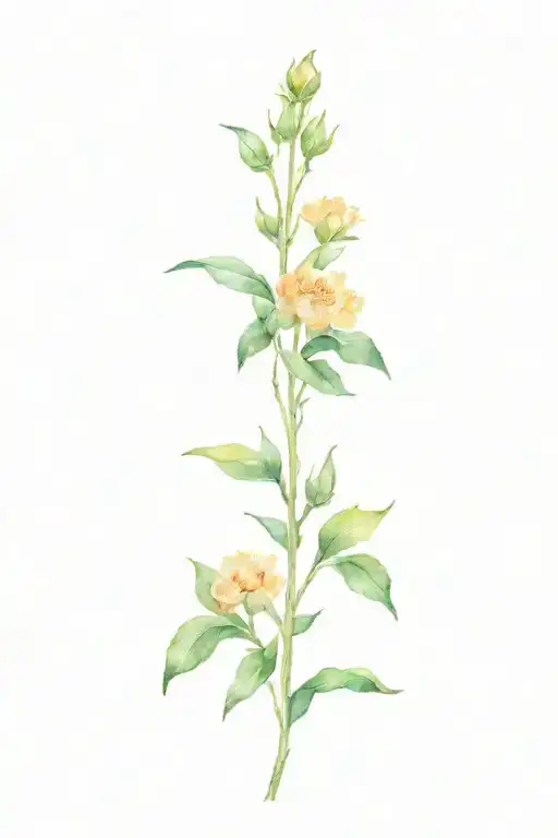 Vine Wrapping With Olive Colored Leaves And Terra-cotta Colored Carnations