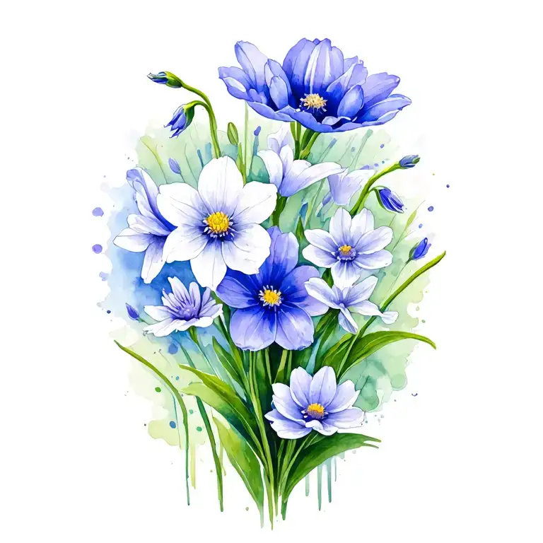 Lilly Of Valley With Cosmos With Daisies