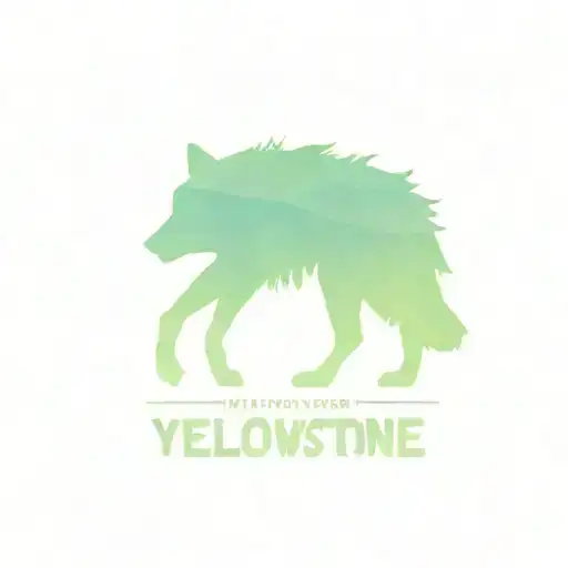 A Vintage Yellowstone National Park Poster Design With A Wolf And Hiking Boots