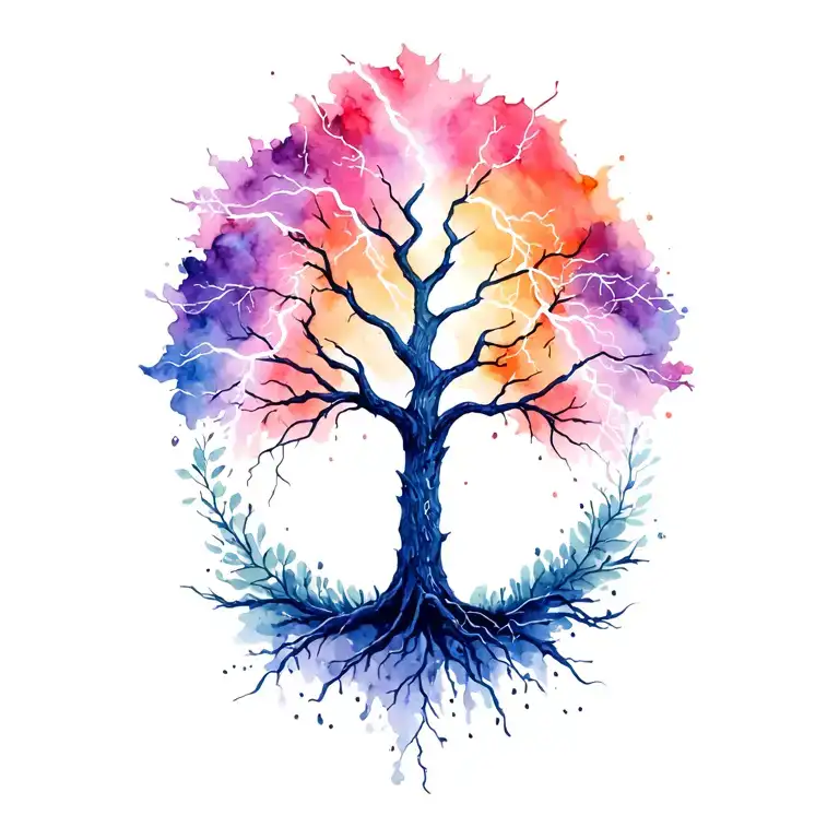 Tree Of Life Struck By Lightning