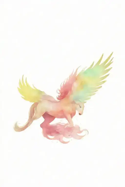 Pegasus Flying Out Of A Book